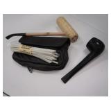 Hand Carved Pipe, Corn Cob Pipe, Pipe Cleaners