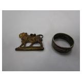 14k Gold Plated Sterling Ring And Pendant