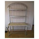 Metal Wine Stand With Stone Top