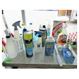 Assorted Cleaning Supplies and Bulbs