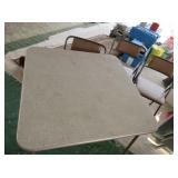 Card Table and 3) Folding Chairs