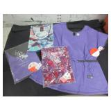 2) Scrub Tops Size L, 2) Scrub Tops Size XL