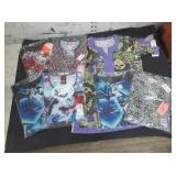 7) Koi 360 And Ecko Red Scrub Tops, Size S / XS