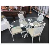 White Glass Top Dining Room Table