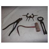 Calf Weaner, Bull Clamp, Ear Notcher & Hay Hook