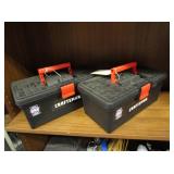 2) Tool Boxes with Contents: Screws, Gloves,