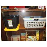Contents of Shelf: Totes, Office Supplies