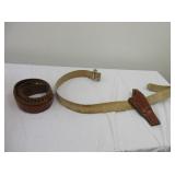 Ammo Belt And Belt With Holster