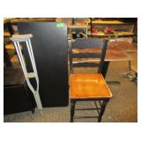 Chair, Folding Table, Crutches
