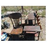 Glider Rocking Chair, Wood Chair, Small Side Table