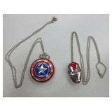 Captain Marvel And Iron Man Pocket Watches
