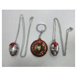 2) Iron Man Pocket Watches, Iron Man Keychain