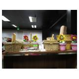 Baskets, Stuffed Flowers, Earrings