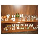2) Shelves of Salt and Pepper Shakers