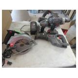 Reciprocating and Circular Saws, Drill, Flashlight