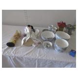 Chn Chn China Set, Dolls, Lamps, Trinket Box