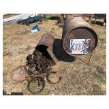 Burn Barrel/Porcelain Ready Mix Sign, Extra Parts