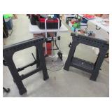 Heavy Duty Sawhorse Pair, Utility Dolly