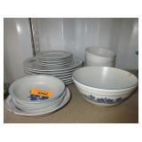 Blue and White Bowls and Plates