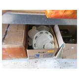 Christmas Plates, Electric Can Opener, Strainers,