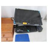 Computer Monitor, Keyboard, Power Strips