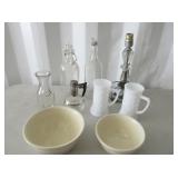 Mugs, Bottles, Lamp, Bowls