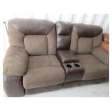 Reclining Couch with Storage and Cup Holders