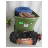 Tent, 2) Sleeping Bags
