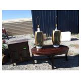 2) Lamps, Nightstand, Coffee Table