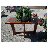 Hall Table, Artificial Plant in Basket