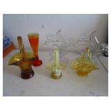 Collectible Clear and Colored Glass Pieces