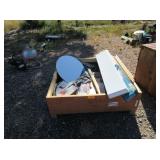 Wooden Utility Box with Decorative Pieces: