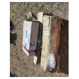 1,500 BTU Heater, White and Red Prelit Trees