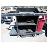 Rolling Cart with Garbage Can
