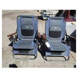 2) Blue Folding Camp Chairs