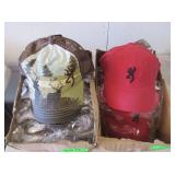12) Red Browning Hats, 12) Camo Browning Hats