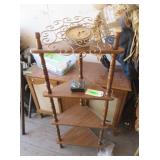 Corner Shelf, Wall Clock, Brass Eagle Key Holder