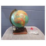 Globe Lamp with World Atlas Book