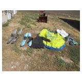Float Tube*, Water Skis, Wetsuit, Pump, Lifejacket