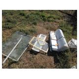 Glass Window Pieces, Insulation, Corner Shelves,