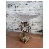 Two Tiered Crystal Dish