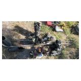 Cross Country Skis, Rollerblades, Helmet,