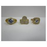 3) Ladies Rings Size 5 1/2 - 6 1/2