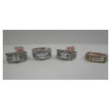 4) Cubic Zirconia Rings Size 9-11 Sterling Silver