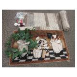 Rug, Hallway Runner, Artificial Leaves, Necklace