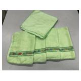 1) Green Microfiber Cloth Sets