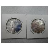 2) .999 Silver Coins