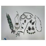 Turquoise and Silver Tone Jewelry
