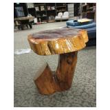 Natural Wood Style End Table