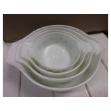 Green Floral Pyrex Bowls